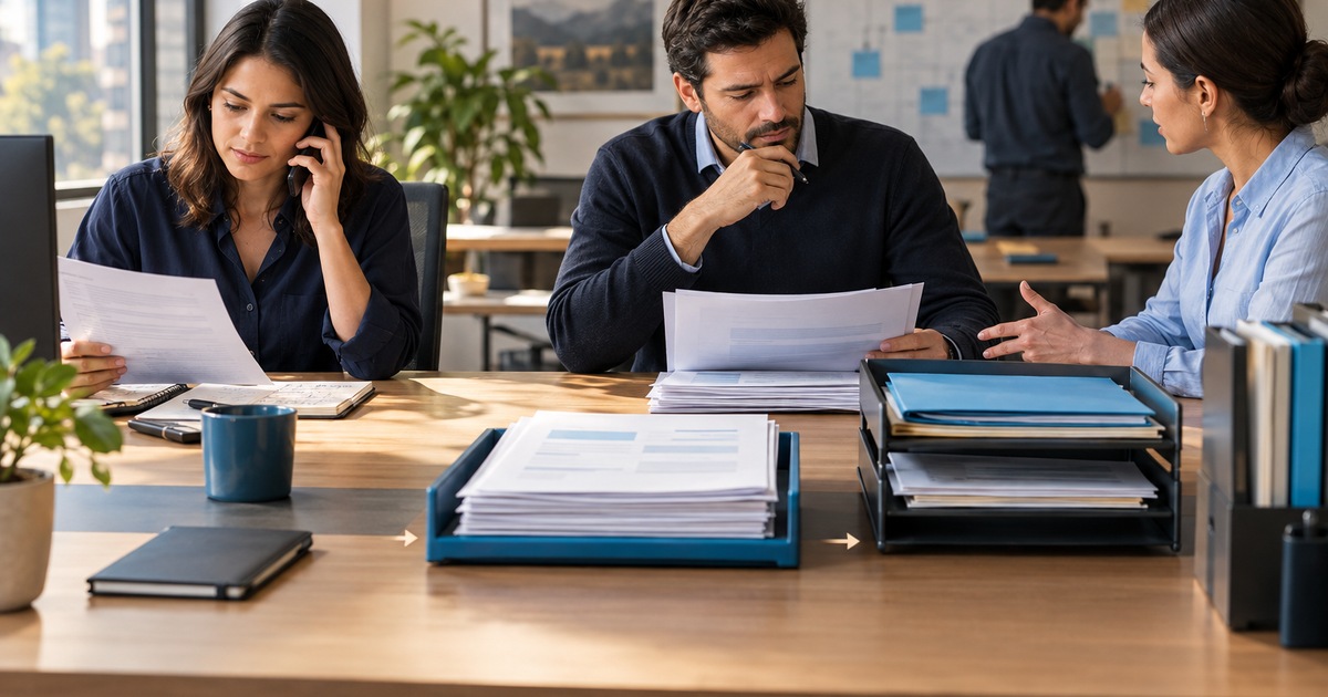 Escena editorial sobre Automatización del proceso de ventas sin perder contexto