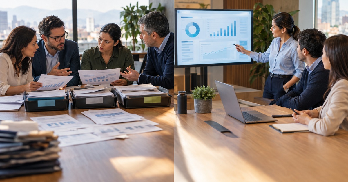 Escena editorial sobre Dashboards empresariales: datos confiables para decidir