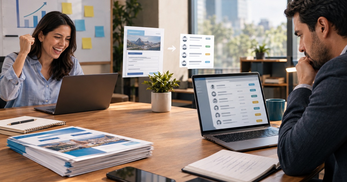 Escena editorial sobre Marketing y ventas: cómo entregar leads con contexto