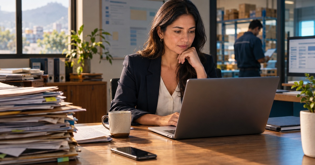 Escena editorial sobre Transformación digital para empresas tradicionales